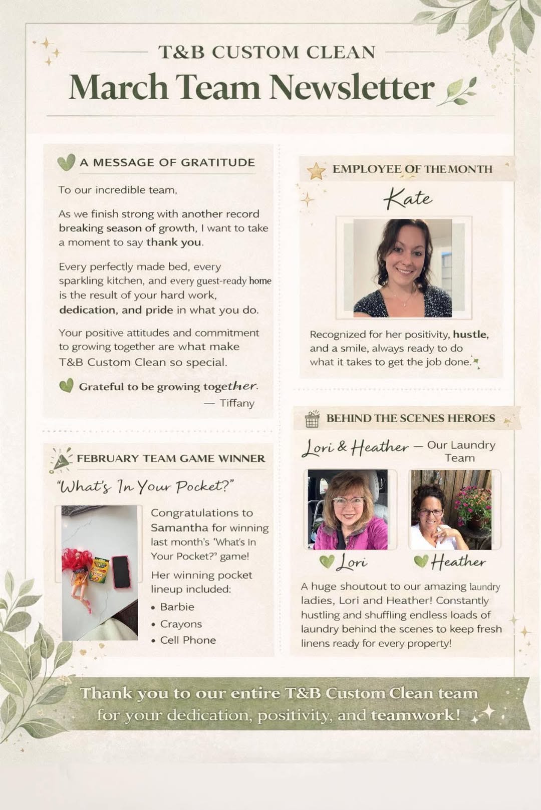 March 2026 newsletter, first page