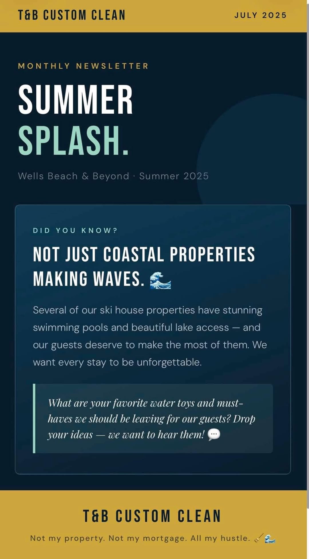 July 2026 newsletter, first page